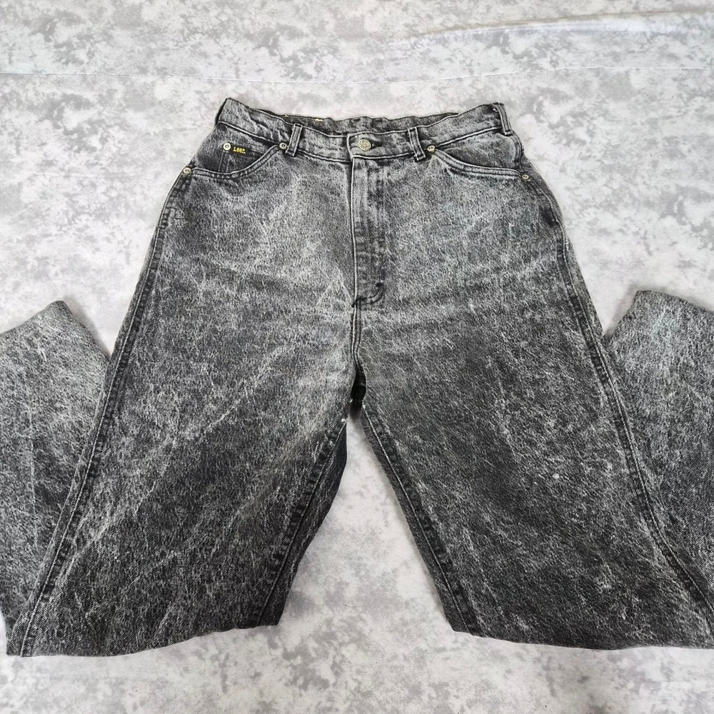Vintage Lee High Waisted Jeans Womens 14 Acid Wash 90s Grunge Streetwear Retro